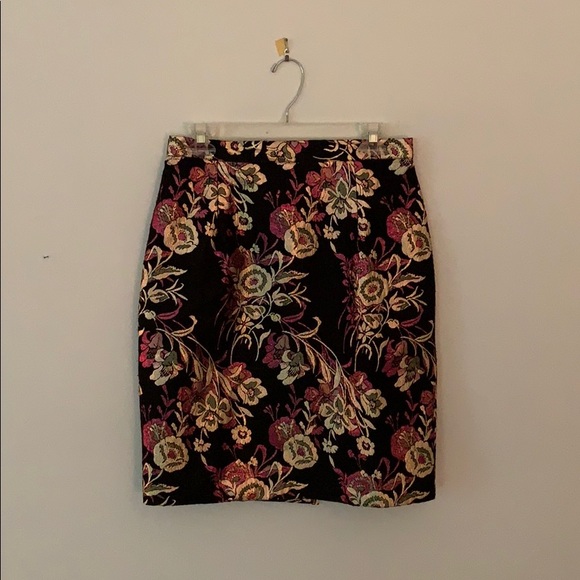 Vintage Metallic Brocade Skirt - Picture 1 of 7